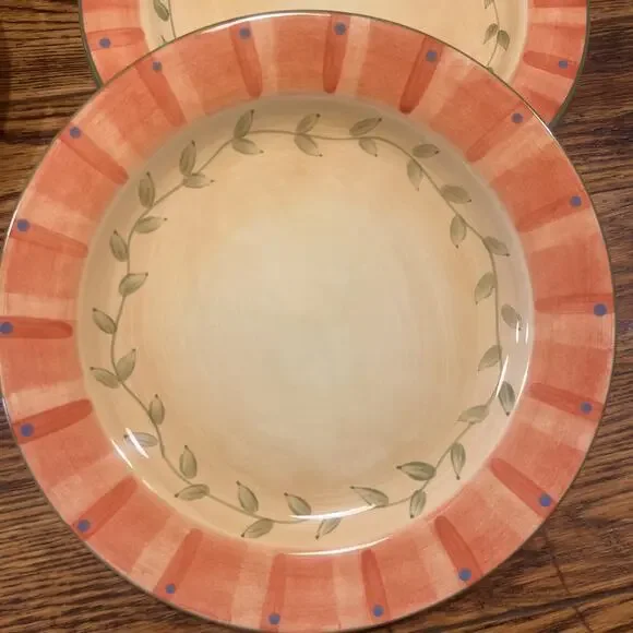 SET OF 4 Pfaltzgraff NAPOLI Hand Painted LARGE Dinner plates PRISTINE EXCELLENT! - Picture 5 of 7